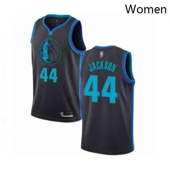 Womens Dallas Mavericks 44 Justin Jackson Swingman Charcoal Basketball Jersey City Edition